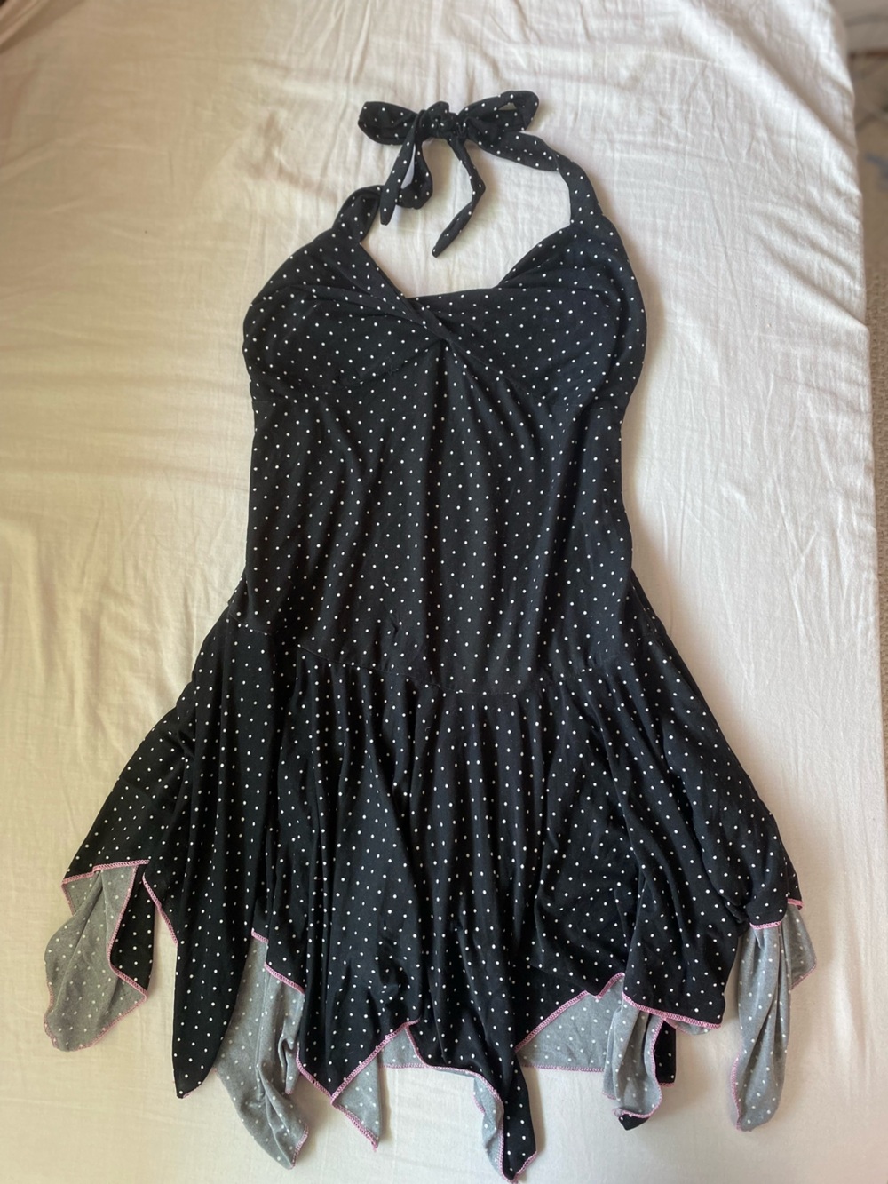 Polka dot Y2K Halter Mini Dress